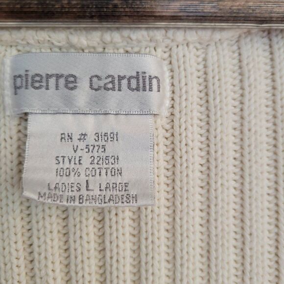Pierre‎ Cardin vintage cardigan size large size L 100% cotton. - Picture 3 of 8